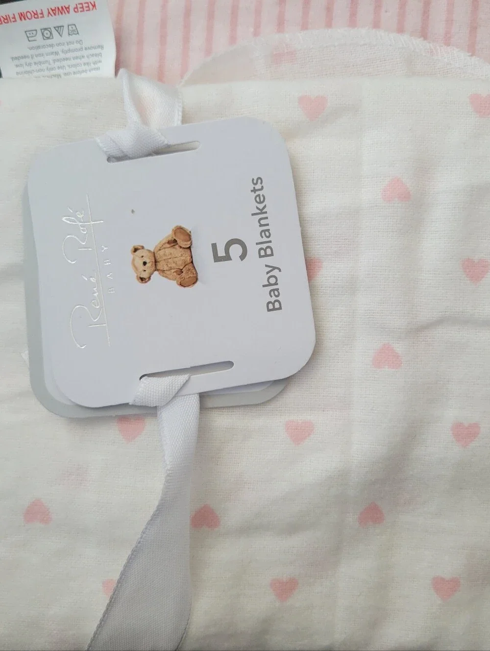 3 Rene Rofe Baby Blankets & Carter's Just One You Hooded Sheep Bath Towel Set